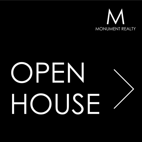 Monument Realty Directional Open House Sign Panel, 18h x 24w, 4mm Corrugated Plastic