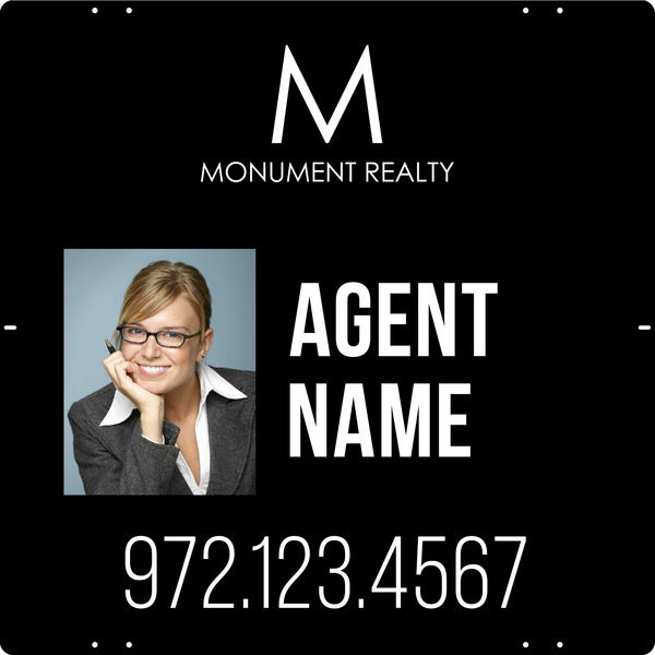 Reflective Agent Photo Sign Panel, 24"H X 24"W, Steel