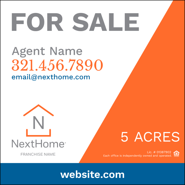 Commercial Agent Panel (Df) 48"H X 48"W, 3mm Aluminum Composite