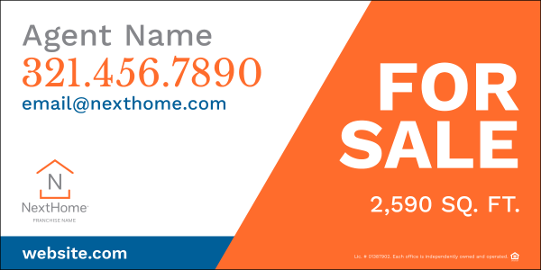 Commercial Agent Sign Panel (Df), 48"H X 96"W, 6mm Alumalite