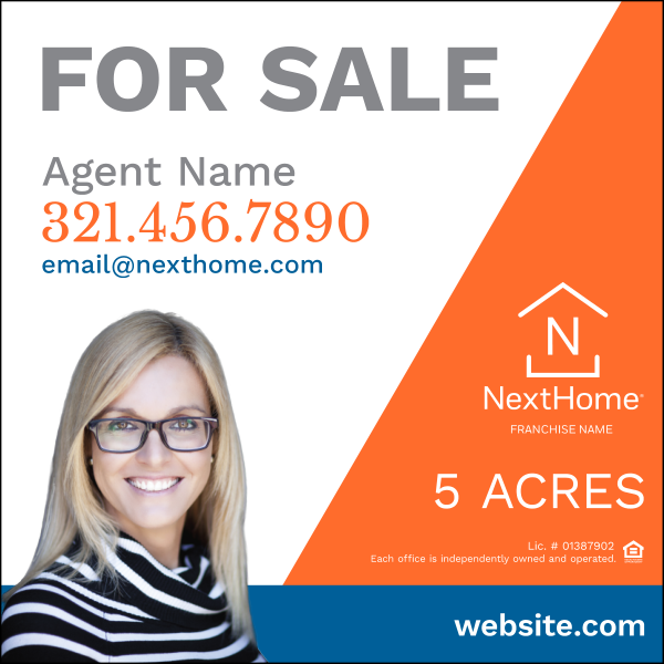 NextHome Commercial Agent Panel (DF), 48"h x 48"w, 3mm Aluminum Composite