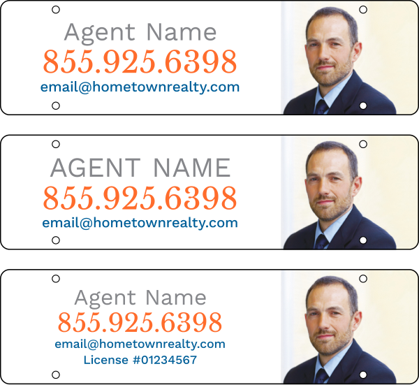 Agent Photo Sign Rider, 6"H X 22"W, 3mm Aluminum Composite