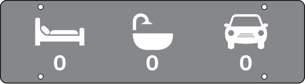 Reflective Bed, Bath And Garage Sign Rider, 6"H X 22"W, 3mm Aluminum Composite