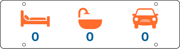 Reflective Bed, Bath And Garage Sign Rider, 6"H X 22"W, Pvc