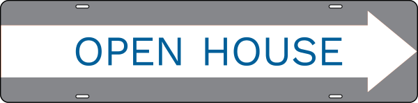 NextHome Open House Message Sign Rider, 6"h x 24"w, Steel