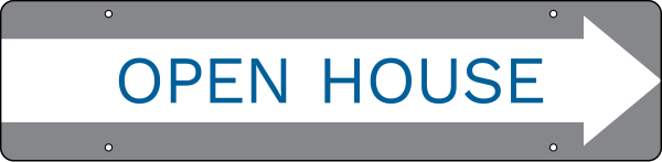 NextHome Open House Message Sign Rider, 6"h x 24"w, 3mm Aluminum Composite