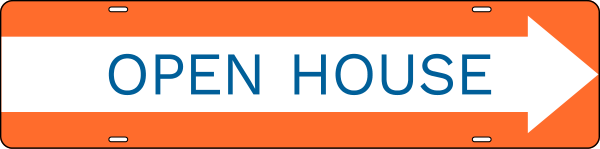 NextHome Open House Message Sign Rider, 6"h x 24"w, Steel