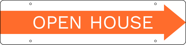 NextHome Reflective Open House Message Sign Rider, 6"h x 24"w, PVC