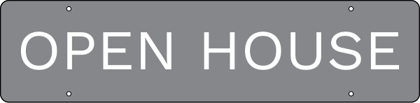 NextHome Reflective Open House Message Sign Rider, 6"h x 24"w, 3mm Aluminum Composite