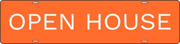 NextHome Open House Message Sign Rider, 6"h x 24"w, Steel