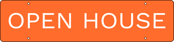 NextHome Open House Message Sign Rider, 6"h x 24"w, PVC