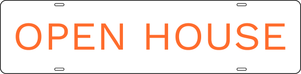 NextHome Open House Reflective Message Sign Rider, 6"h x 24"w, Steel