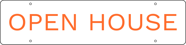 NextHome Open House Message Sign Rider, 6"h x 24"w, PVC