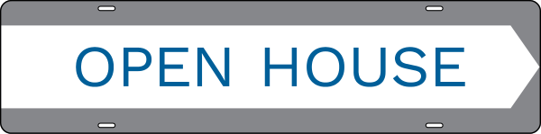 NextHome Open House Reflective Message Sign Rider, 6"24", Steel