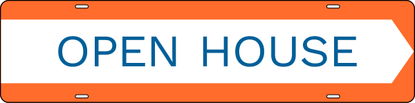 NextHome Open House Message Sign Rider, 6"h x 24"w, Steel