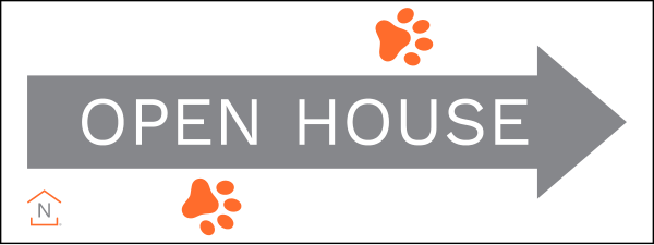 NextHome Directional Open House Sign Panel, Corrugated 4mm, 9"h x 24"w