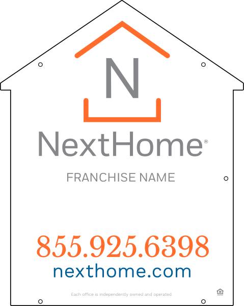 Reflective House Shape Hanging Sign Panel Df, 30"H X 24"W, 3mm Aluminum Composite