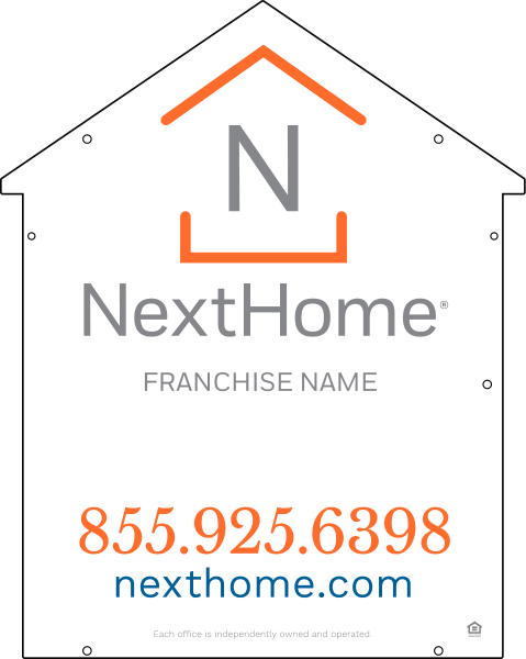 Universal House Shape Sign Panel Df, 30"H X 24"W, Pvc