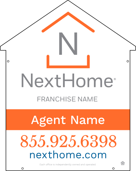 Reflective House Shape Sign Panel Df, 30"H X 24"W, 3mm Aluminum Composite