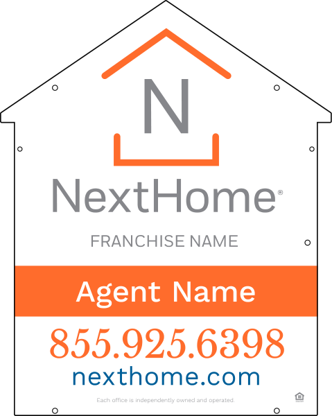 Universal House Shape Sign Panel Df, 30"H X 24"W, 3mm Aluminum Composite