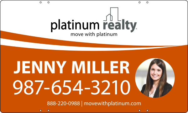 Reflective Agent Photo Sign Panel, 18"H X 30"W, Steel