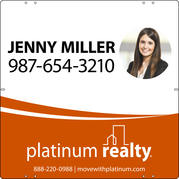 Agent Photo Sign Panel, 24"H X 24"W, Steel