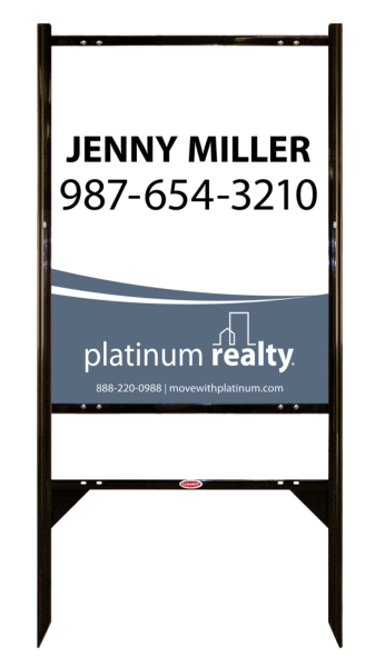 Angle Iron Frame With One Rider Insert And Sign Panel Unit, 30"H X 24"W