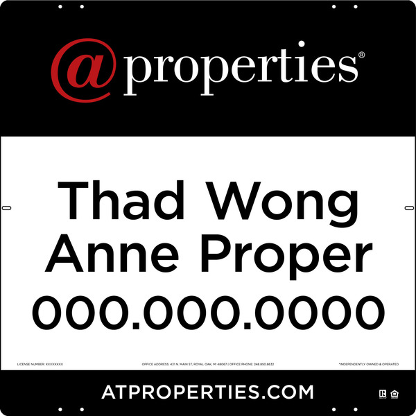 Agent Sign Panel, 24"H X 24"W, Steel