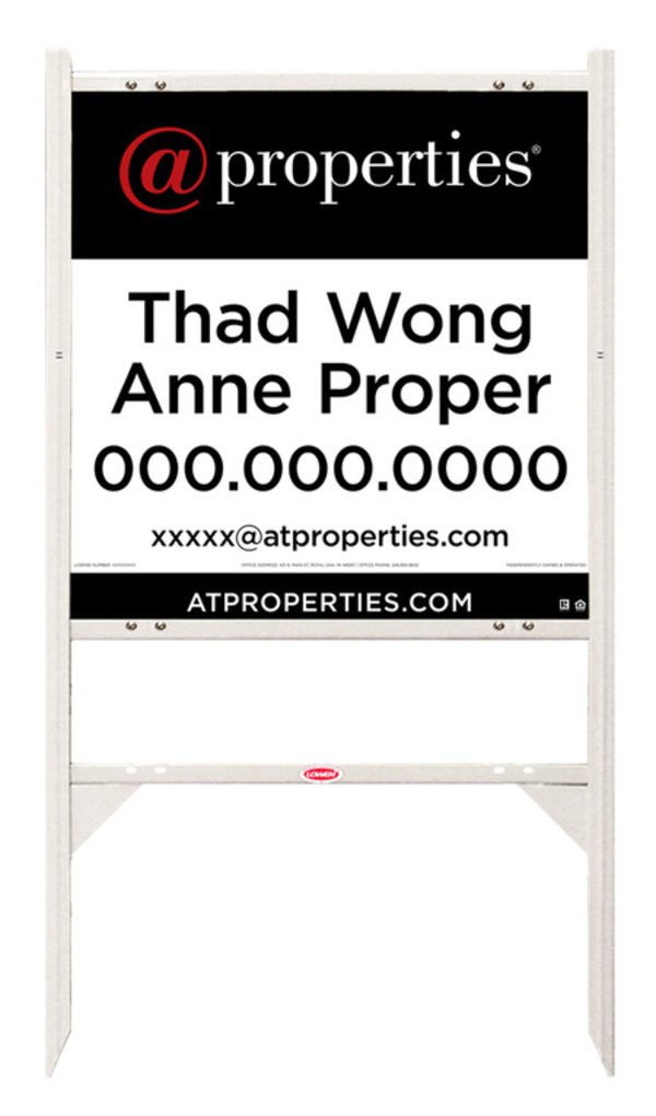 Angle Iron Frame W/ One Rider Slot And Agent Sign Panel Unit, 24"H X 24"W, Steel