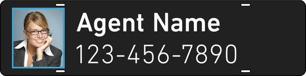 Agent Photo Sign Rider, 6"H X 24"W, Steel