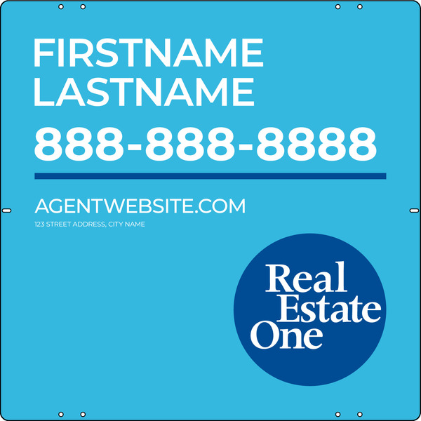 Reflective Agent Name Sign Panel, 24"H X 24"W, .040 Aluminum