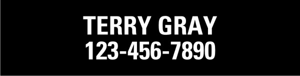 Agent Name Sign Rider, 24 GA Steel 6"H X 24"W