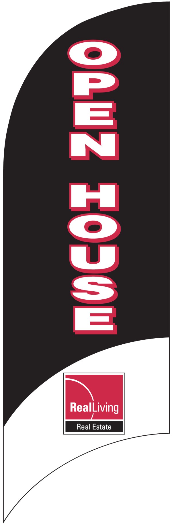 Real Living Open house feather flag only, 7-foot
