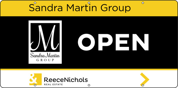 ReeceNichols logo open sign panel, 24ga steel 12"h x 24"w