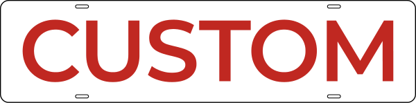 Custom Copy Sign Riders, 6"H X 24"W, Steel