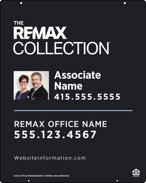 Collection Associate Name W/ Photo Hanging Sign Panel,  30"H X 24"W, Steel