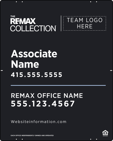 Collection Associate Name W/ Logo Sign Panel, 30"H X 24"W, Steel