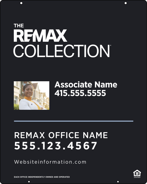 Collection Associate Name W/ Photo Hanging Sign Panel,  30"H X 24"W, Steel