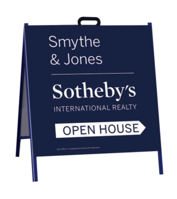 Real Estate Open House A-Frame Sign And Panel Unit, 24 GA Steel 24"H X 24"W