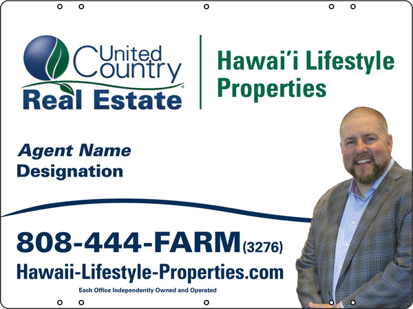 United Country Real Estate Photo Sign Panel, 18"h x 24"w, Steel