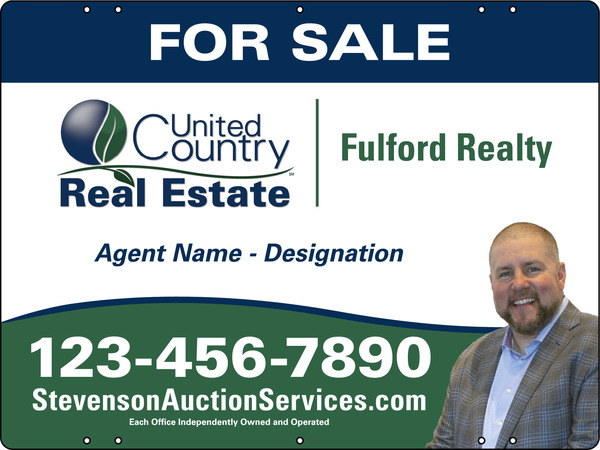 United Country Real Estate Photo Sign Panel, 18"h x 24"w, Steel