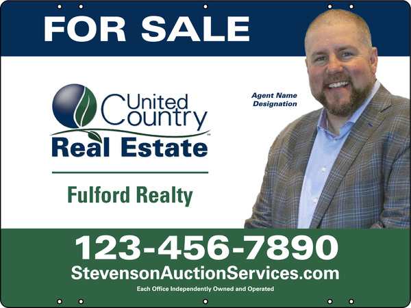 United Country Real Estate Photo Sign Panel, 18"h x 24"w, Steel