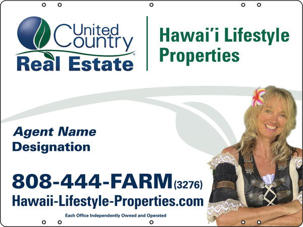 United Country Real Estate Photo Sign Panel, 18"h x 24"w, Steel