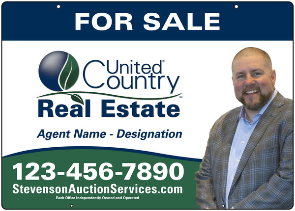 United Country Real Estate Hanging Photo Sign Panel, 20"h x 28"w, Steel