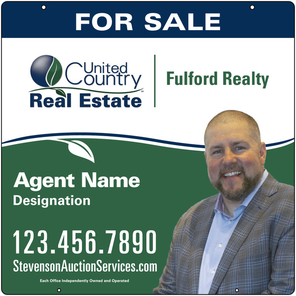 United Country Real Estate Hanging Photo Sign Panel, 24"h x 24"w, Steel