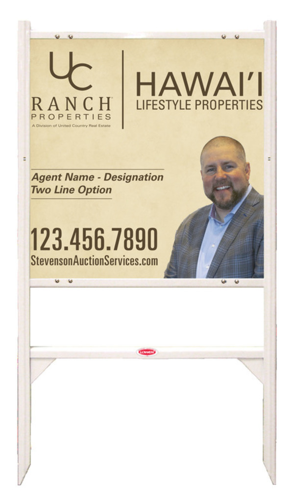 United Country Real Estate Angle Iron Frame and Photo Sign Panel Unit, 24"h x 24"w, Steel