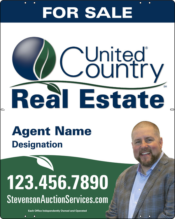 United Country Real Estate Photo Sign Panel, 30"h x 24"w, Steel