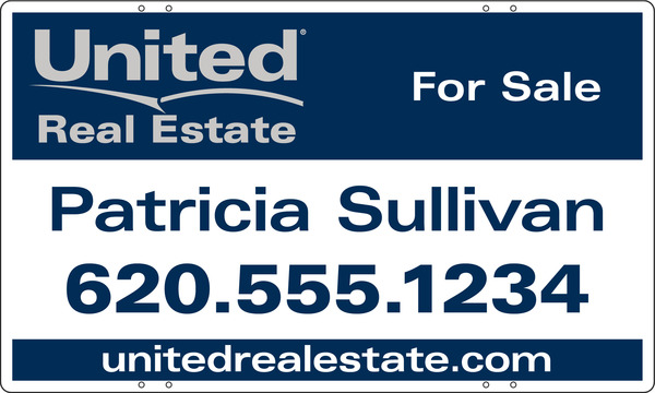 Agent Sign Panel, 18"H X 30"W, Steel