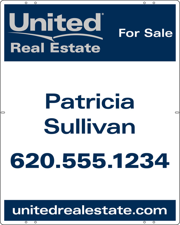 Agent Sign Panel, 30"H X 24"W, Steel