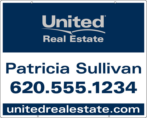 Real Estate Hanging For Sale Sign Panel, Steel 24"H X 30"W